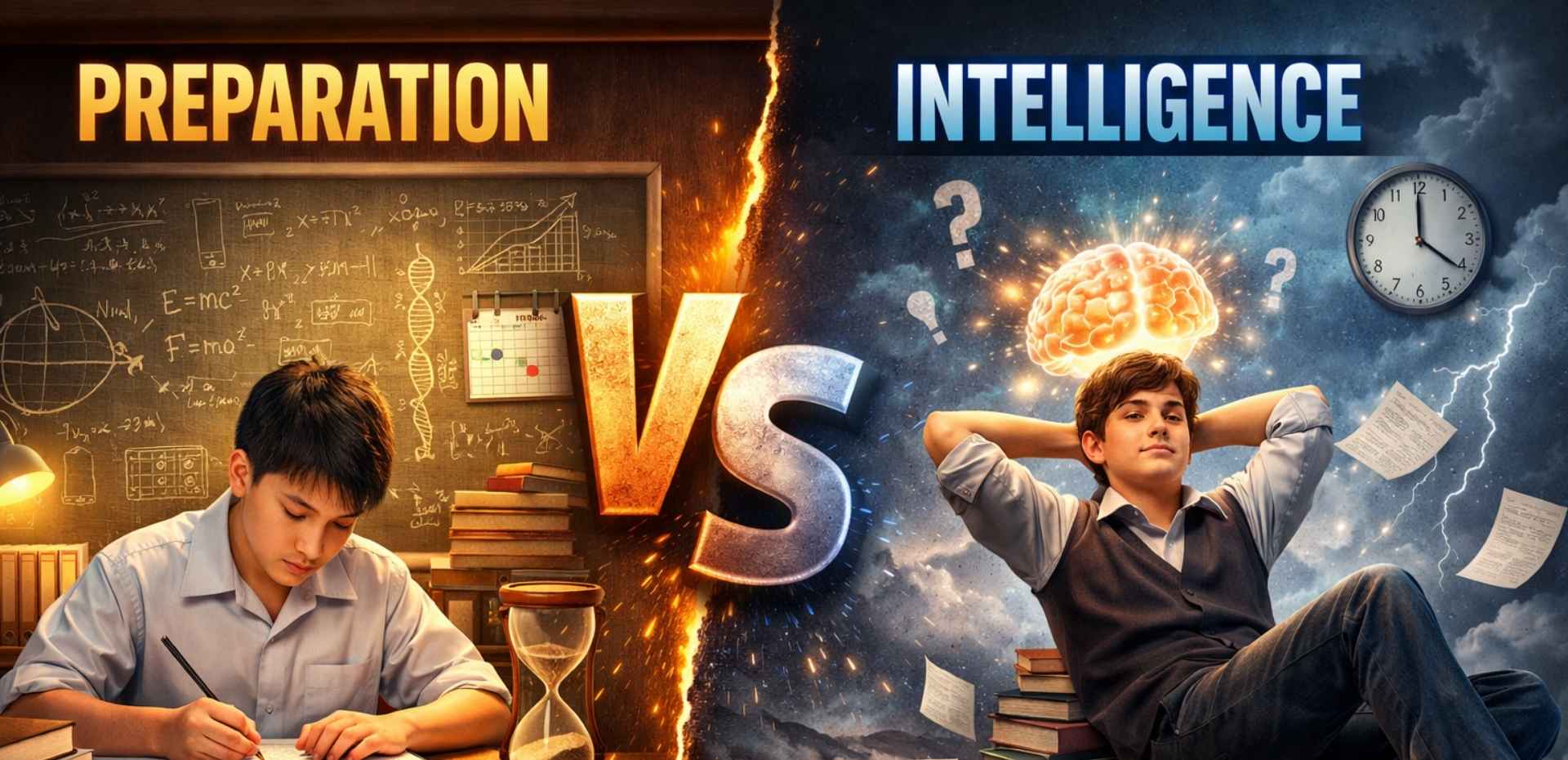 Why early preparation is crucial for success than intelligence when it comes to higher school achievements?